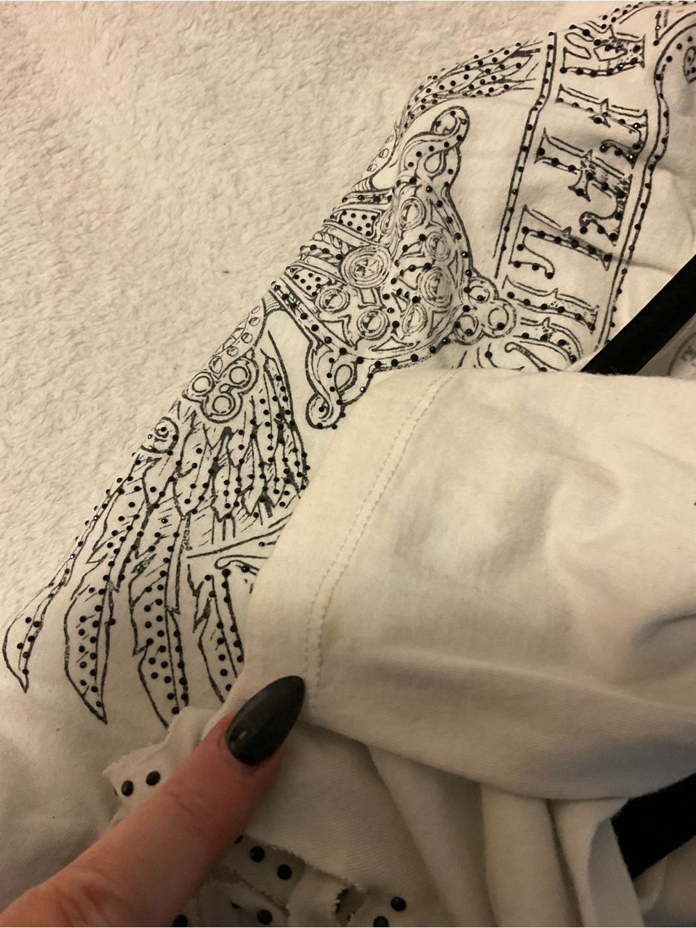 Affliction long sleeve top tee shirt white L - Picture 7 of 7